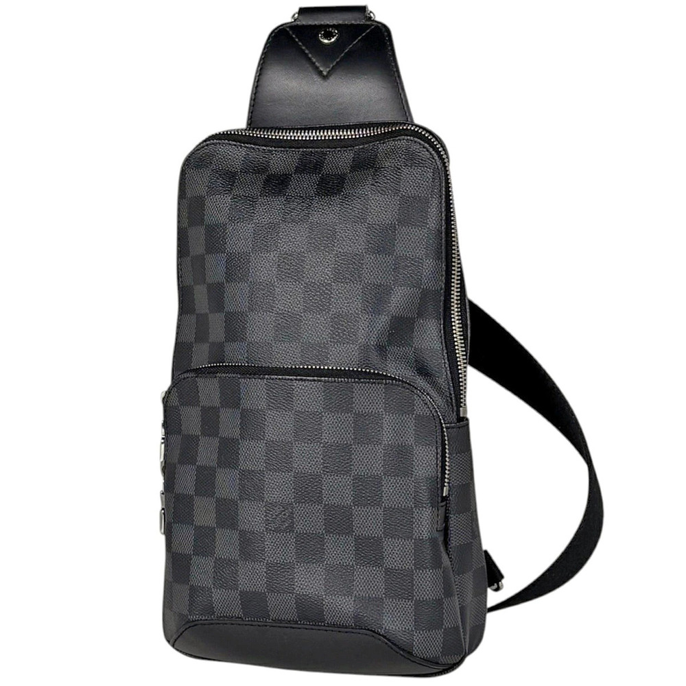 Louis Vuitton Avenue Sling Bag Body Damier Graphite Black Noir Black